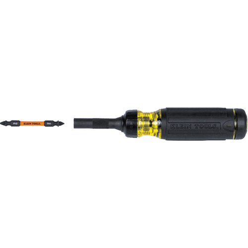 15-in-1 Ratcheting Impact-Rated Multi-Bit Torsion Zone Screwdriver, 9-1/2" L, Cushion Grip Handle Industrial Sales