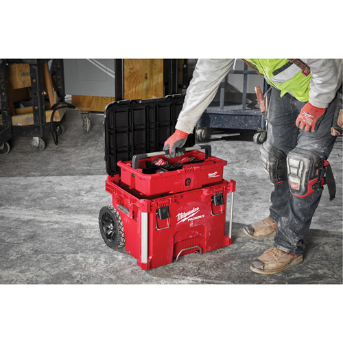 Boîte &agrave; outils sur roues PACKOUT, 18" x 22" x 19-1/2", Noir/Rouge Industrial Sales