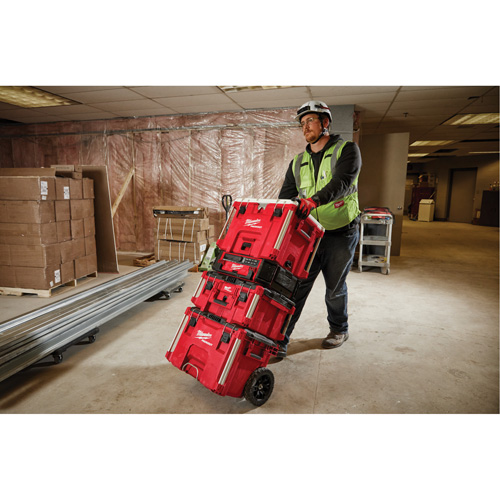Boîte &agrave; outils sur roues PACKOUT, 18" x 22" x 19-1/2", Noir/Rouge Industrial Sales