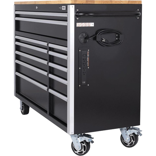 HDRC5212 Armoire mobile de s&eacute;rie HD, 12 tiroirs, 51-1/4" la x 21" p x 40-3/10" h, Noir Industrial Sales