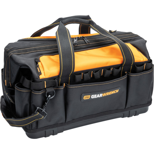 Professional 20" Tool Bag, Nylon, 33 Pockets, Black/Orange Industrial Sales