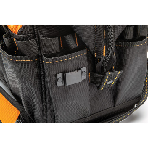 Professional 20" Tool Bag, Nylon, 33 Pockets, Black/Orange Industrial Sales