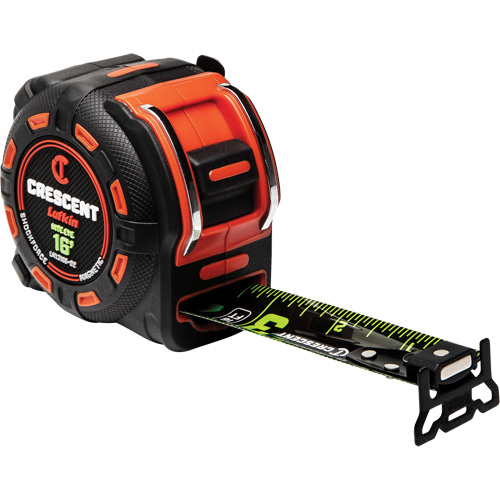 Shockforce NITE EYE Magnetic Tape Measure, 1-1/4" x 16', SAE Graduations Industrial Sales