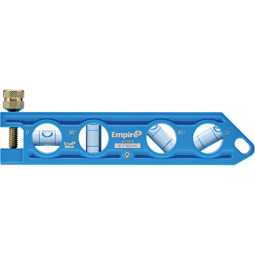 TRUE BLUE&reg; Die Cast Torpedo Level, 6" L, Aluminum, 4 Vials Industrial Sales