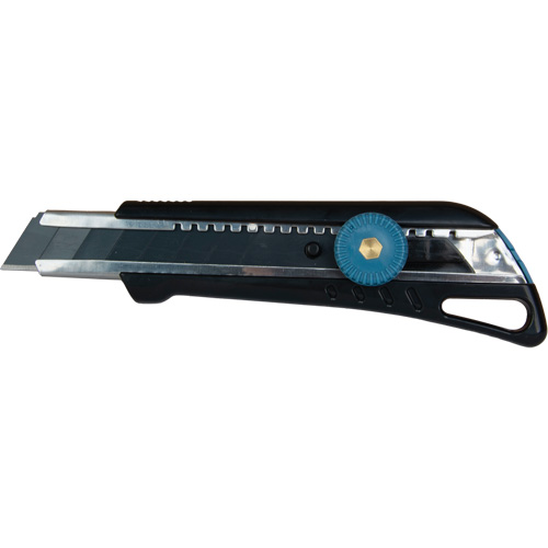 Couteau professionnel de 18 mm avec verrouillage &agrave; cliquet, Acier inoxydable, Robuste, Prise en Plastique Industrial Sales