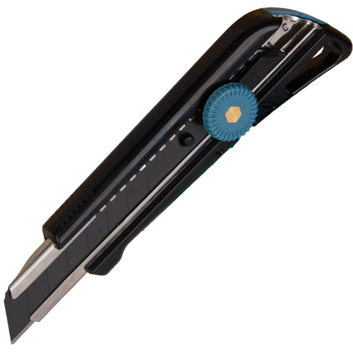 Couteau professionnel de 18 mm avec verrouillage &agrave; cliquet, Acier inoxydable, Robuste, Prise en Plastique Industrial Sales