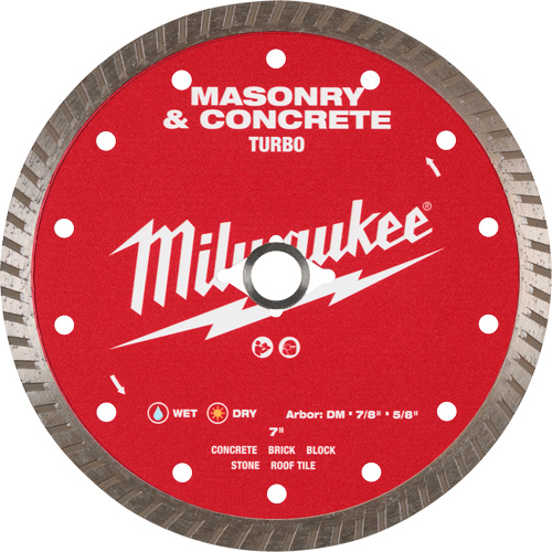 Lame turbo en diamant dentel&eacute;e pour maçonnerie et b&eacute;ton Industrial Sales