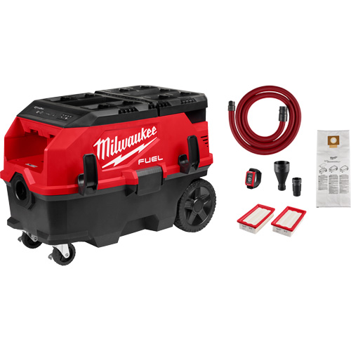 Extracteur de poussi&egrave;re de 9 gallons &agrave; deux batteries avec VACLINK M18 FUEL PACKOUT , 27-3/4" x 16-3/4" x 19" Industrial Sales
