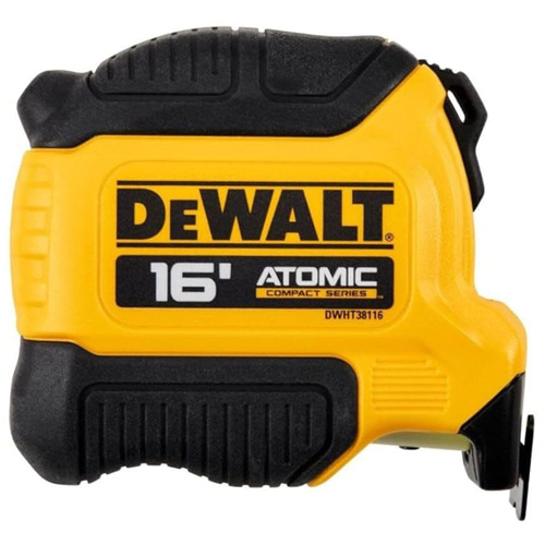 ATOMIC COMPACT SERIES Tape Measure, 16', Imperial Graduations Industrial Sales