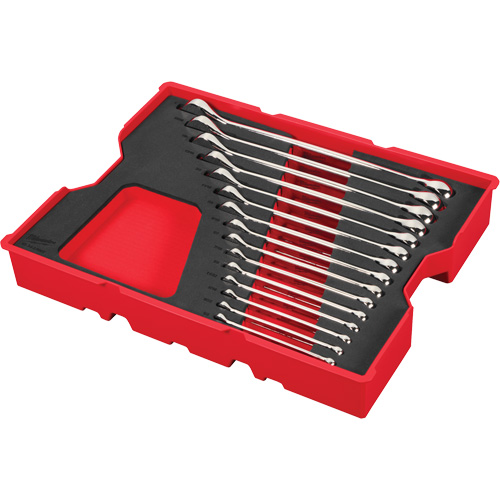 Jeu de cl&eacute;s SAE avec organisateur pour tiroirs PACKOUT, Combinaison, 15 morceaux, Imp&eacute;rial Industrial Sales
