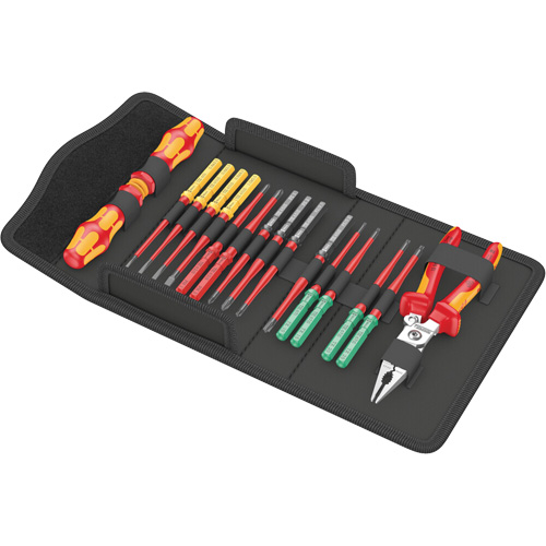 Jeu d'outils tr&egrave;s fin 1 avec syst&egrave;me de rep&eacute;rage doutils Tool Finder Kraftform Kompakt VDE 17, 1000 V, 17 M Industrial Sales