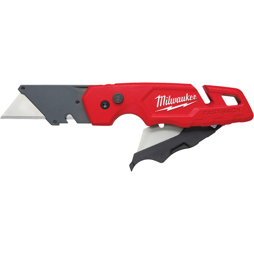 Couteau utilitaire pliant FASTBACK avec rangement pour lames, poign&eacute;e en M&eacute;tal Industrial Sales