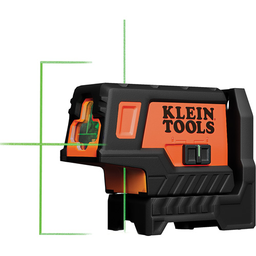 Niveau laser compact &agrave; lignes vertes en croix avec point daplomb Industrial Sales