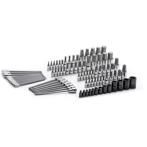Jeu de forets SAE/m&eacute;triques, Torx externe/Hexagonale/Sph&egrave;re hexagonale/Torx/Torx inviolable, Prise 1/4"/3/8"/1/2", 84 mr Industrial Sales