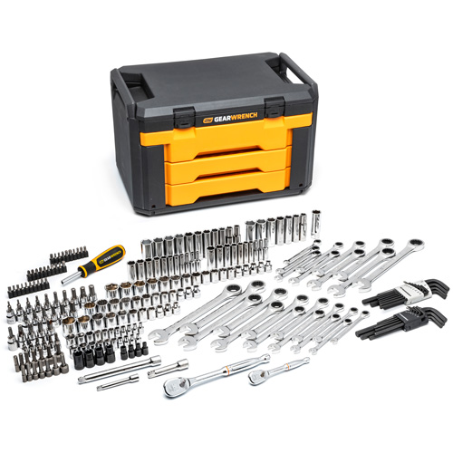 Mechanics Tool Set in 3 Drawer Storage Box Industrial Sales