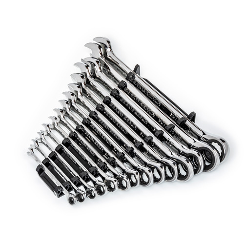 90-Tooth 12 Point SAE Wrench Set, Ratcheting Combination, 14 Pieces, Imperial Industrial Sales