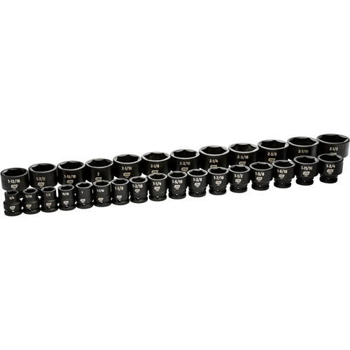 Jeu de douilles SAE &agrave; 6 pans, 29 Mcx, Chocs, Prise de 3/4" Industrial Sales