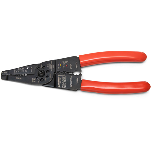 Wire Stripper & Crimper, 8" L, 10 - 22 AWG Industrial Sales