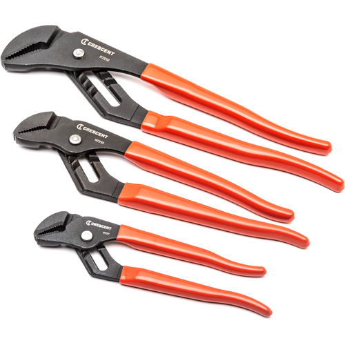 Straight Jaw Dipped Handle Tongue & Groove Plier Set, 3 Pieces Industrial Sales