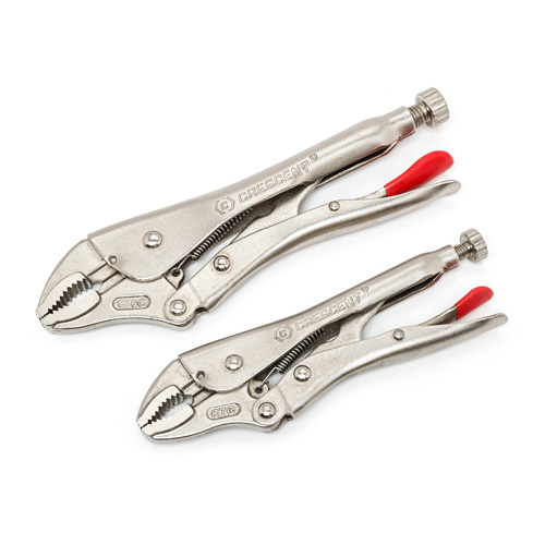 Curved Jaw Locking Pliers with Wire Cutter Set, 2 Pieces Industrial Sales