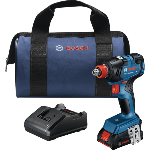Two-In-One Bit/Socket Impact Driver/Wrench Kit, 1/2", 1800 in-lbs. Max. Torque, 18 V, Lithium-Ion Industrial Sales