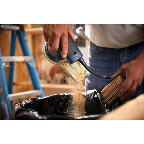 Palm Random Orbit Sander/Polisher, 5" Sand Paper, 2.5 A, 120 V Industrial Sales