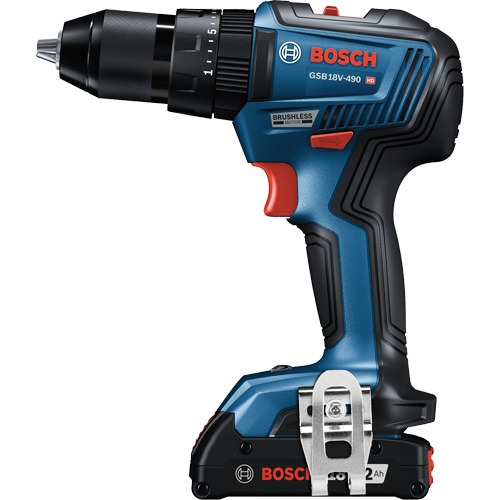 EC Brushless 1/2 In. Hammer Drill/Driver Kit, 1/2" Chuck, 18 V Industrial Sales