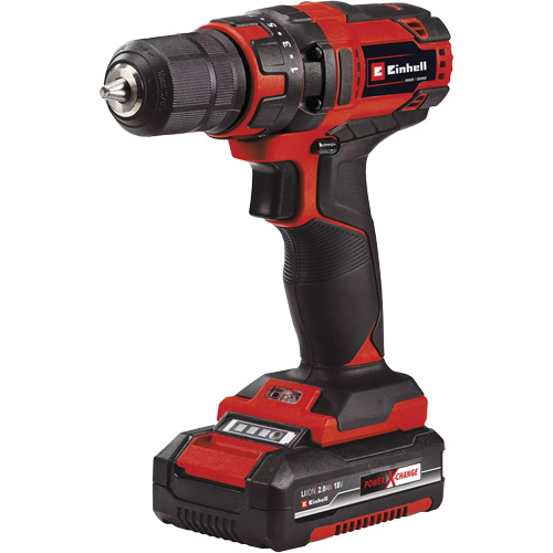Cordless Drill/Driver Kit, Lithium-Ion, 18 V, 3/8" Chuck, 310 in-lbs Torque Industrial Sales