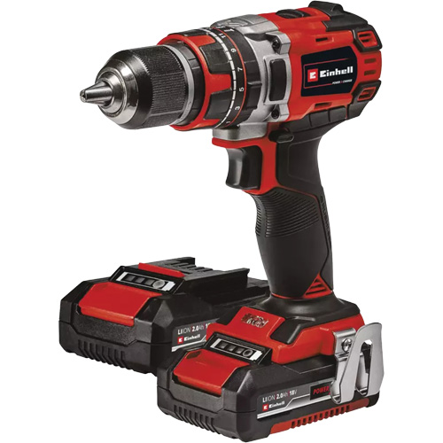 Professional Cordless Hammer Drill/Driver Kit, 1/2" Chuck, 18 V Industrial Sales