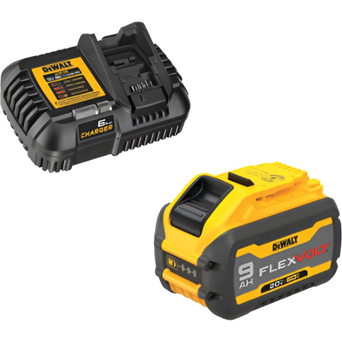 Ensemble de bloc-pile et chargeur MAX FLEXVOLT, Lithium-ion, 20 V/60 V, 9 Ah Industrial Sales