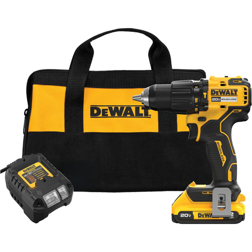 MAX* Brushless Cordless Hammer Drill Kit, Lithium-Ion, 20 V, 1/2" Chuck Industrial Sales