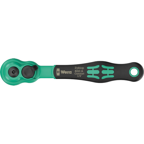 A Zyklop Comfort Ratchet with Reversing Lever, 1/4" Drive, Ergonomic Handle Industrial Sales