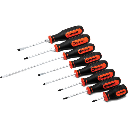 Dual Material Screwdriver Set, 8 Pcs. Industrial Sales