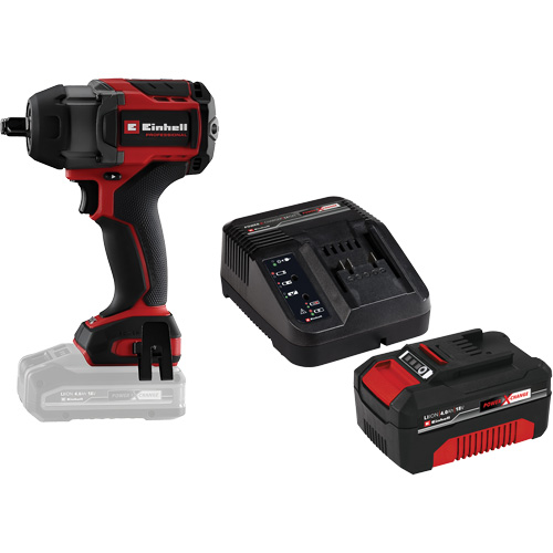 Professional Cordless Impact Wrench with 4Ah PXC Battery & Charger Starter Kit, 18 V, 1/2" Socket Industrial Sales