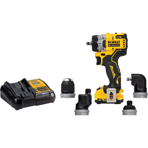 Ensemble perceuse/visseuse sans fil et sans balai XTREME 5-en-1, Lithium-ion, 12 V, Mandrin 3/8" Industrial Sales