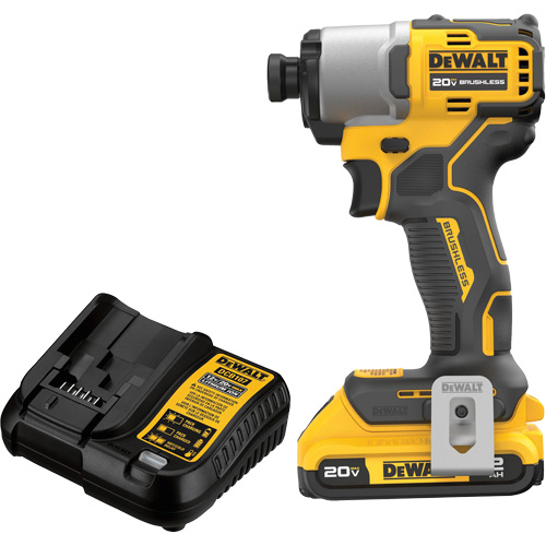 Brushless Cordless Impact Driver Kit, 1/4", 1700 in-lbs Max. Torque, 20 V, Lithium-Ion Industrial Sales
