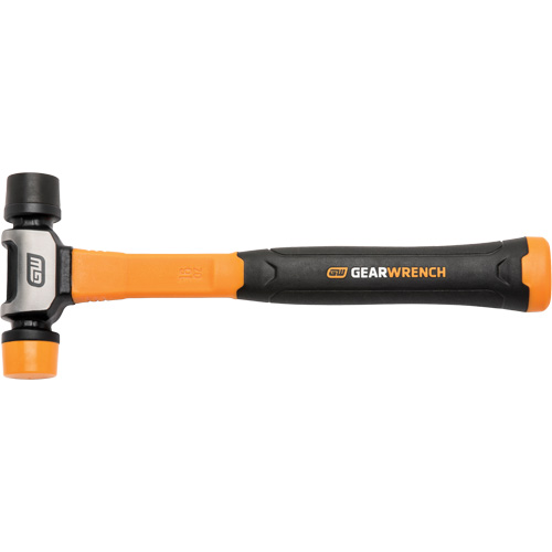 Soft Face Hammer, 16 oz. Head Weight, Plain Face, Solid Steel Handle, 12-1/4" L Industrial Sales
