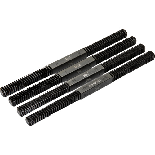 Jeu de 4 limes de restauration de filets?, Carr&eacute;e, 9" Industrial Sales