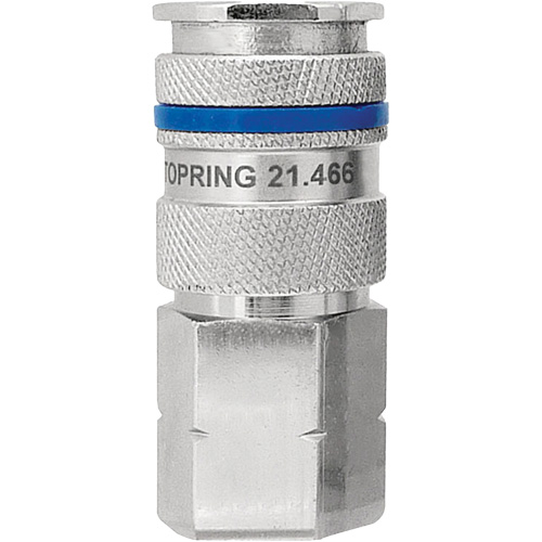 Raccord industriel rapide QUIKSILVER, Laiton nickel&eacute;, 3/8", NPT femelle, 435 PSI Industrial Sales