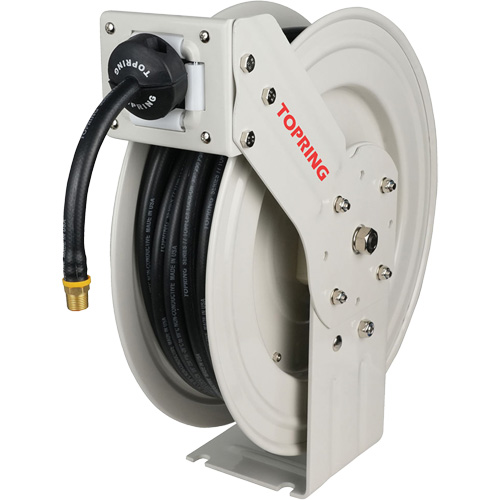 D&eacute;vidoir de tuyau &agrave; rappel automatique &agrave; bras simple de type L MAXREEL avec tuyau en caoutchouc, Air, 3/8" x 50', Tuyau simple, 250 PSI Industrial Sales