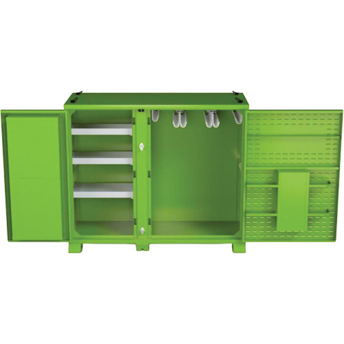 Ventilated Onsite PPE Storage Cabinet, Steel, High-Visibility Lime Green Industrial Sales