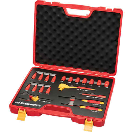 3/8" Drive VDE Insulated Tool Set, 1000 V, 20 Pcs Industrial Sales
