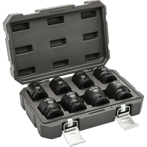 Jeu de douilles SAE &agrave; 6 pans, 8 Mcx, Chocs, Prise de 3/4" Industrial Sales