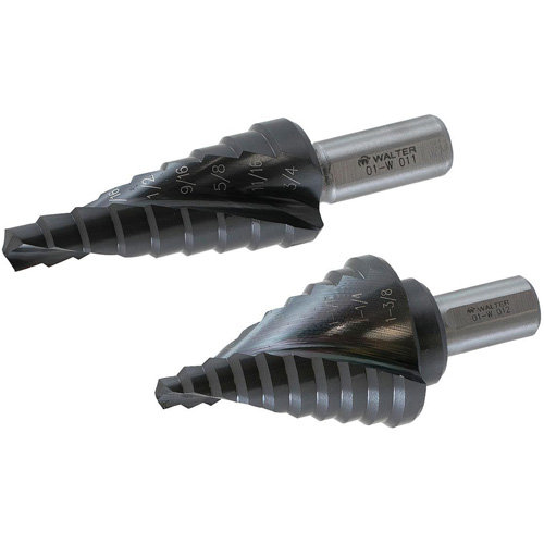 Foret &eacute;tag&eacute; Multi-Step, 1/4" - 1-3/8", Incr&eacute;ments de 1/8", Acier rapide Industrial Sales