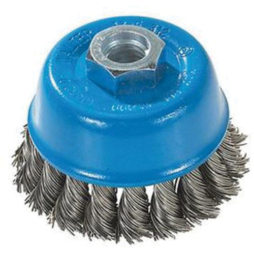Brosse &agrave; fils nou&eacute;s torsad&eacute;s, 3" dia. x M10x1,25 arbre Industrial Sales