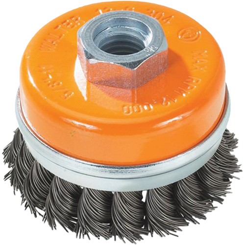Knot-Twisted Wire Cup Brush, 5" Dia. x 5/8"-11 Arbor Industrial Sales