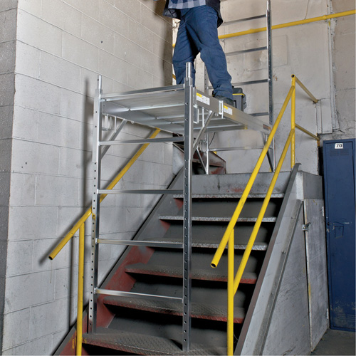 Mobile Work Scaffolding - Maxi Square Scaffolding, Aluminum Frame, 74" D x 75" H Industrial Sales
