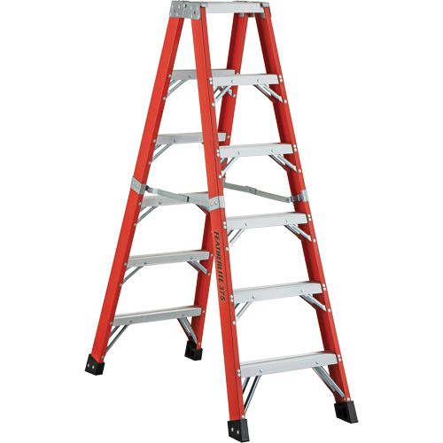 6600 AA Series Industrial Extra Heavy-Duty 2-Way Stepladders, Fibreglass, 375 lbs. Capacity, 4' Industrial Sales