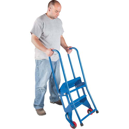 Portable Folding Ladder, 3 Steps, Perforated, 30" High Industrial Sales