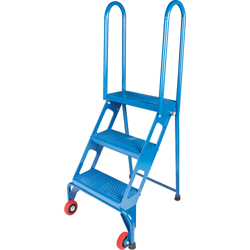 Portable Folding Ladder, 3 Steps, Perforated, 30" High Industrial Sales